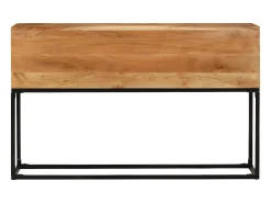 Mesa consola de madera maciza de acacia 120x30x75 cm ES338550