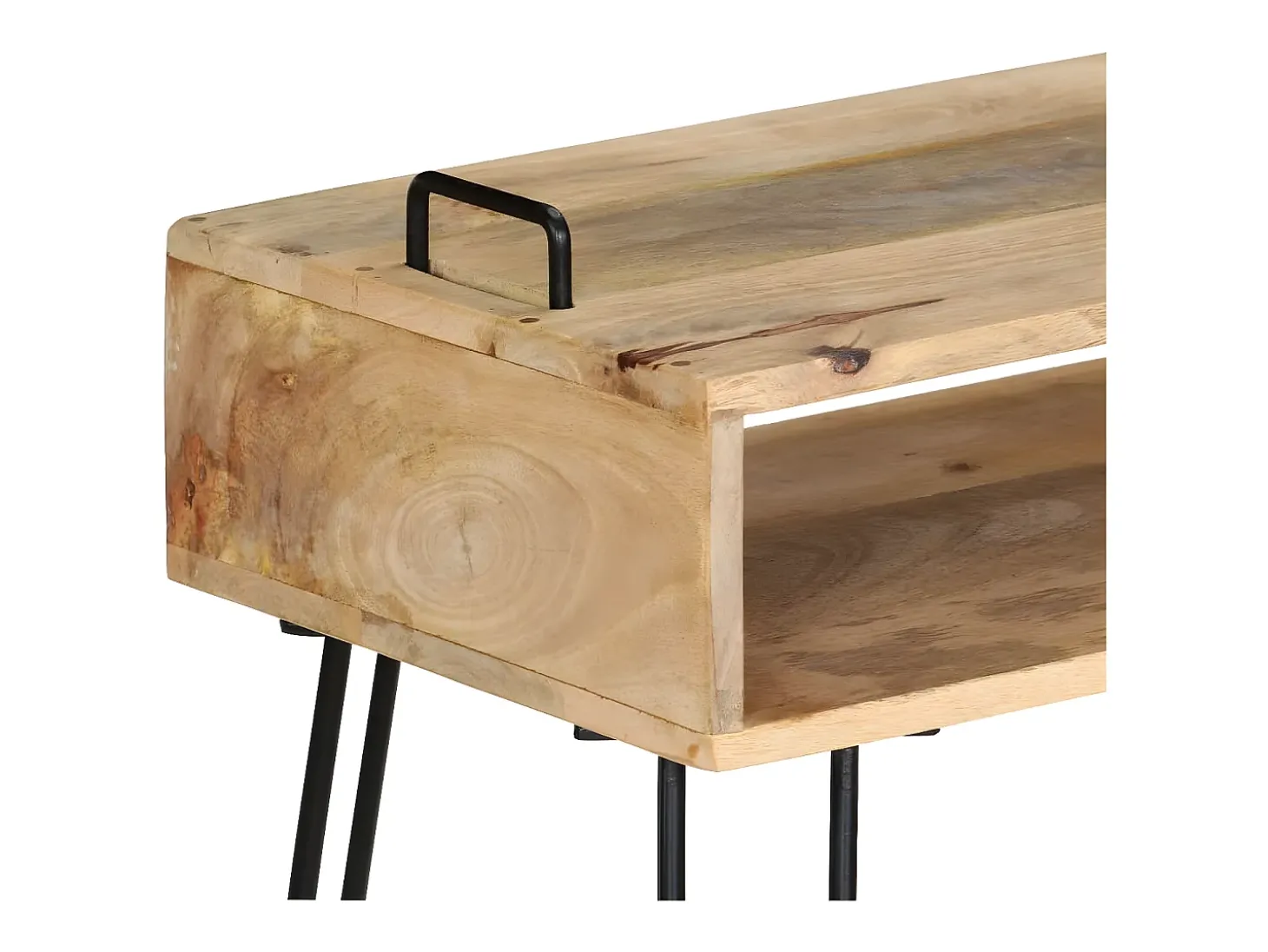 Mesa consola de madera maciza de mango 115x35x76 cm ES246898