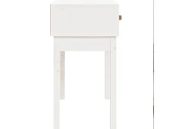 Mesa consola de madera maciza de pino blanco 76,5x40x75 cm
