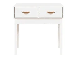 Mesa consola de madera maciza de pino blanco 76,5x40x75 cm
