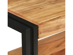Mesa consola de madera maciza de acacia 90x30x75 cm