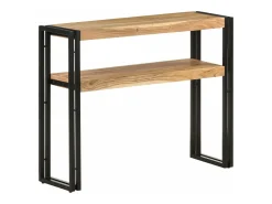 Mesa consola de madera maciza de acacia 90x30x75 cm