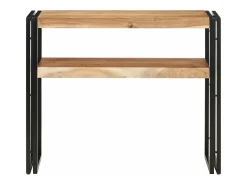 Mesa consola de madera maciza de acacia 90x30x75 cm