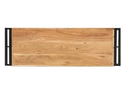 Mesa consola de madera maciza de acacia 90x30x75 cm