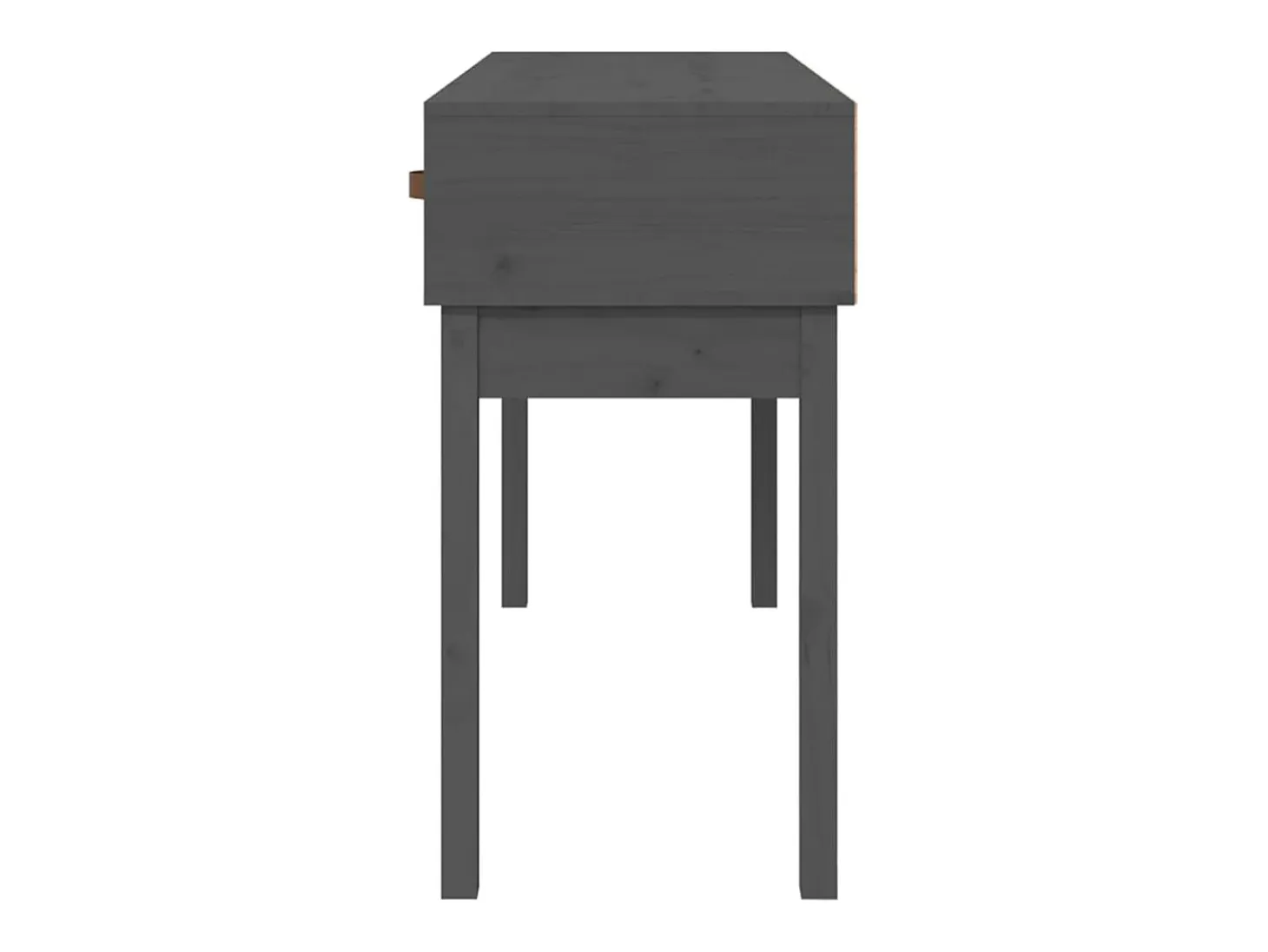 Mesa consola de madera maciza de pino gris 114x40x75 cm