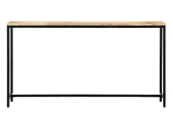 Mesa consola de madera maciza de mango en bruto 140x35x76 cm ES725898
