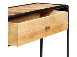 Mesa consola de madera maciza de mango 118x30x75 cm