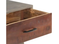 Mesa consola de madera maciza de mango gris 110x35x75 cm ES243644