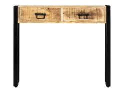 Mesa consola de madera maciza de mango 90x30x75 cm ES334892