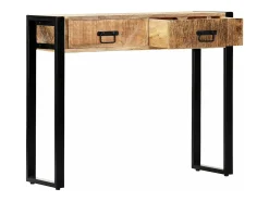 Mesa consola de madera maciza de mango 90x30x75 cm ES334892