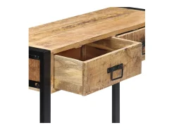 Mesa consola de madera maciza de mango 90x30x75 cm ES334892