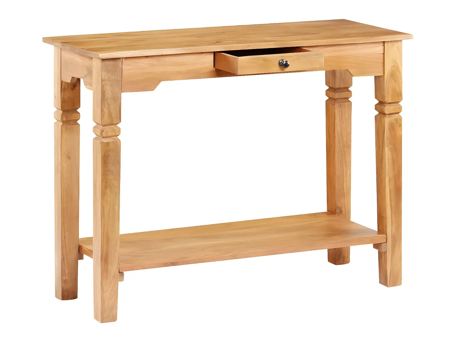 Mesa consola de madera maciza de acacia 100x40x76 cm ES711380