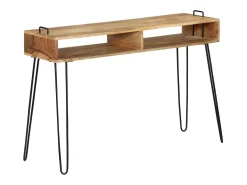 Mesa consola de madera maciza de mango 115x35x76 cm