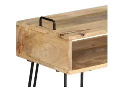 Mesa consola de madera maciza de mango 115x35x76 cm