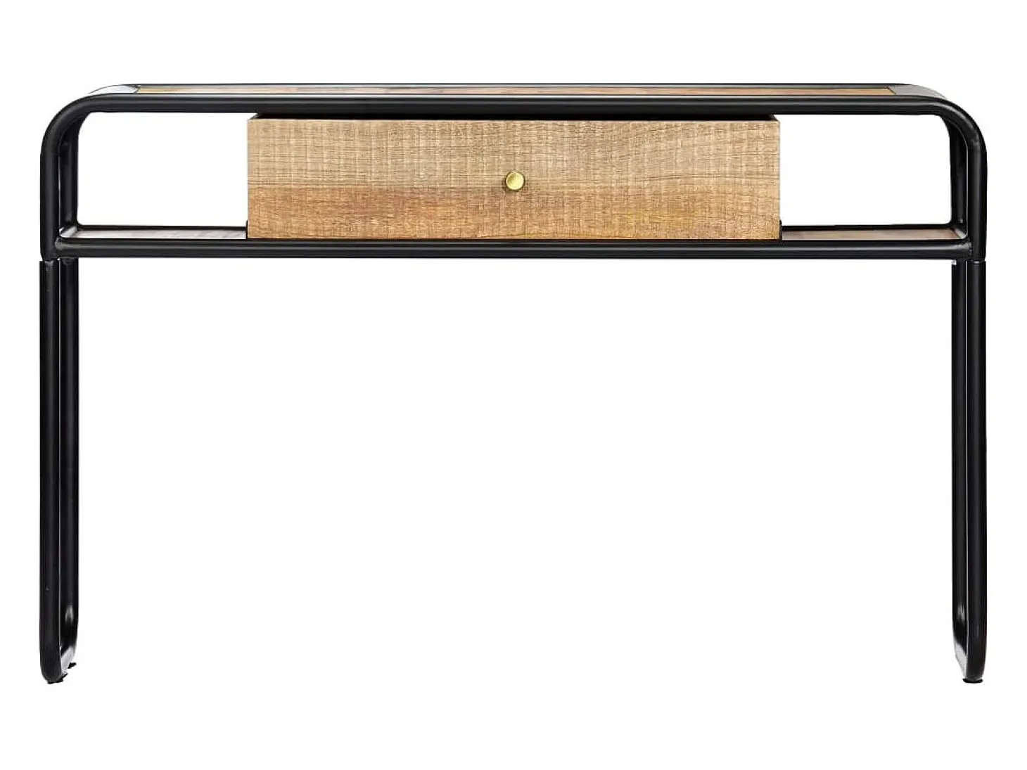 Mesa consola de madera maciza de mango 118x30x75 cm