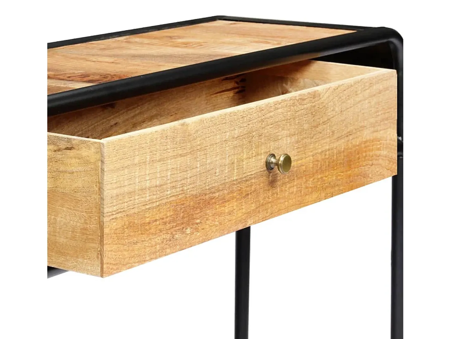 Mesa consola de madera maciza de mango 118x30x75 cm