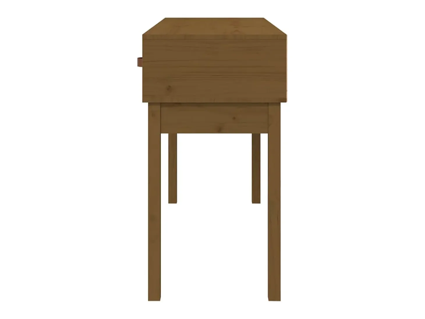 Mesa consola de madera maciza de pino marrón miel 114x40x75 cm