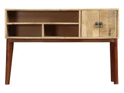 Mesa consola de madera maciza de mango rugosa 115x30x76 cm