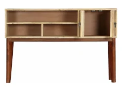Mesa consola de madera maciza de mango rugosa 115x30x76 cm