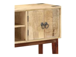 Mesa consola de madera maciza de mango rugosa 115x30x76 cm