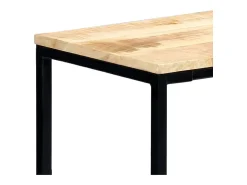 Mesa consola de madera maciza de mango en bruto 140x35x76 cm