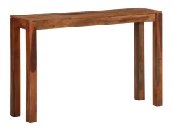 Mesa consola de madera maciza de acacia 120x30x76 cm