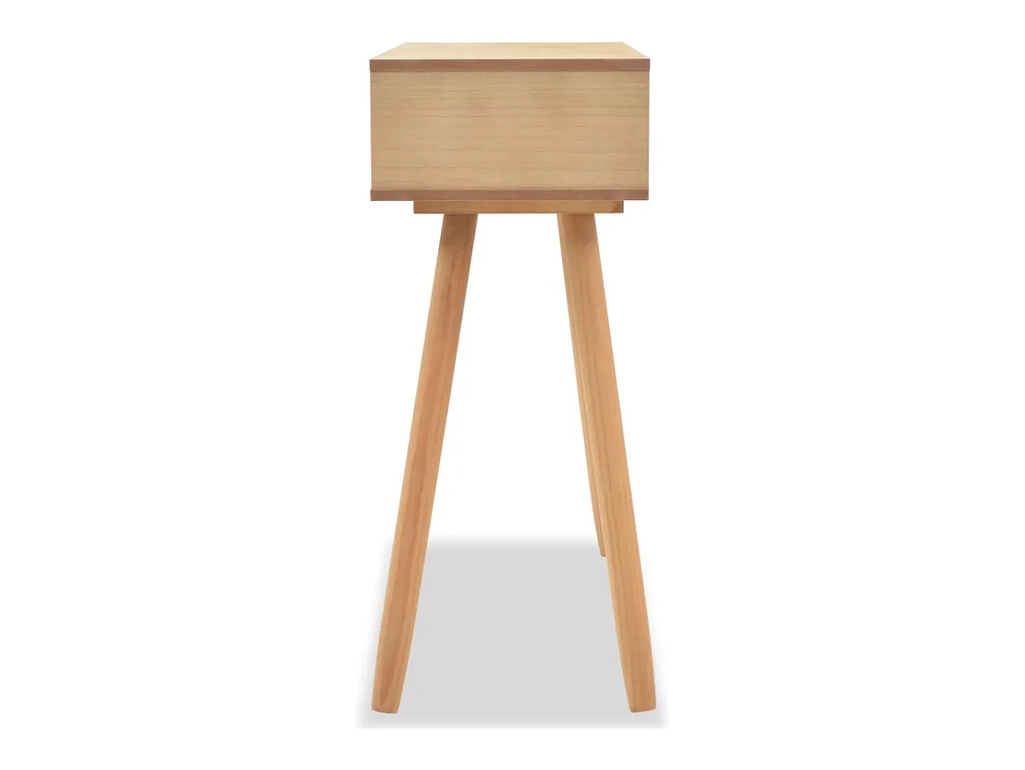 Mesa consola de madera maciza de pino 80x30x72 cm marrón