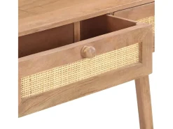 Mesa consola de madera maciza de mango 100x35x76 cm