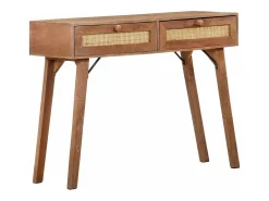 Mesa consola de madera maciza de mango 100x35x76 cm