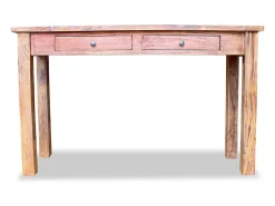Mesa consola de madera maciza reciclada 123x42x75 cm