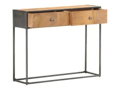 Mesa consola de madera maciza reciclada 90x30x75 cm