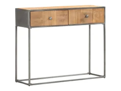 Mesa consola de madera maciza reciclada 90x30x75 cm