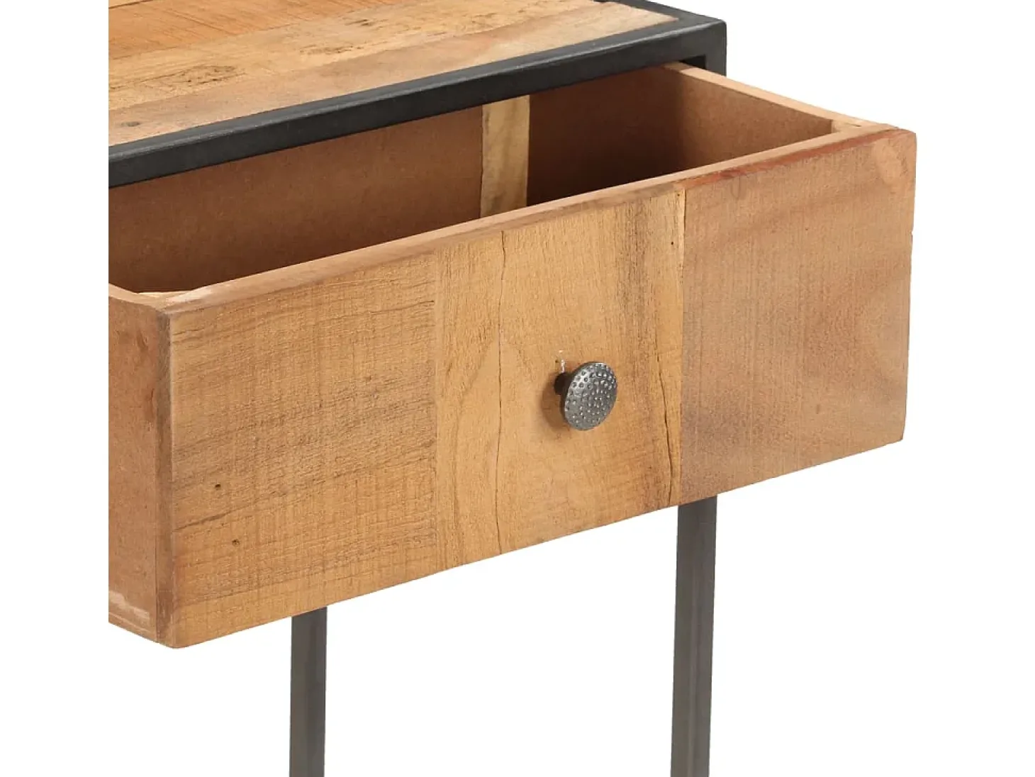 Mesa consola de madera maciza reciclada 90x30x75 cm