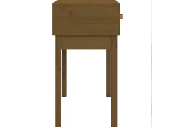 Mesa consola de madera maciza de pino marrón miel 76,5x40x75 cm ES174715