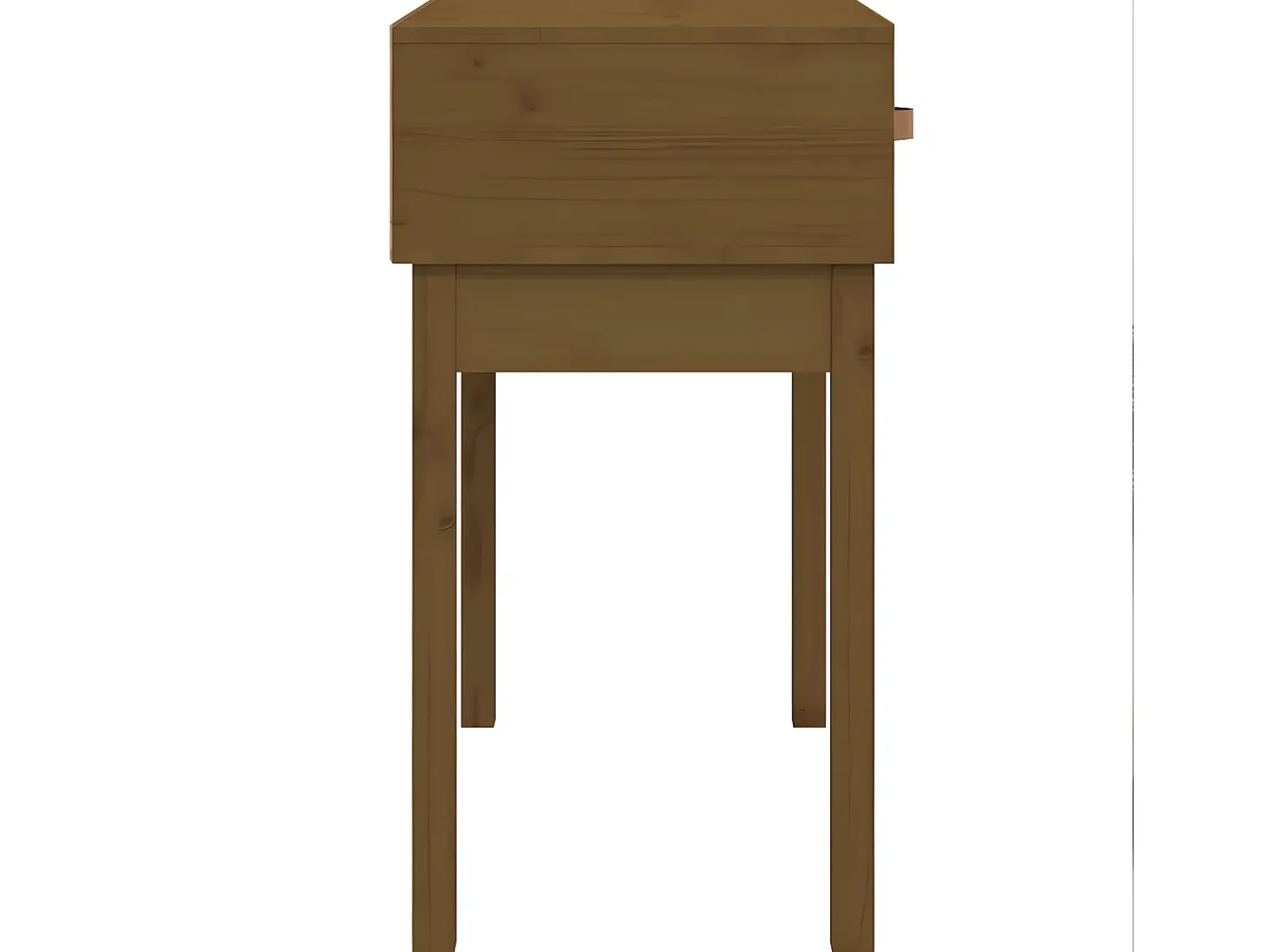 Mesa consola de madera maciza de pino marrón miel 76,5x40x75 cm ES174715