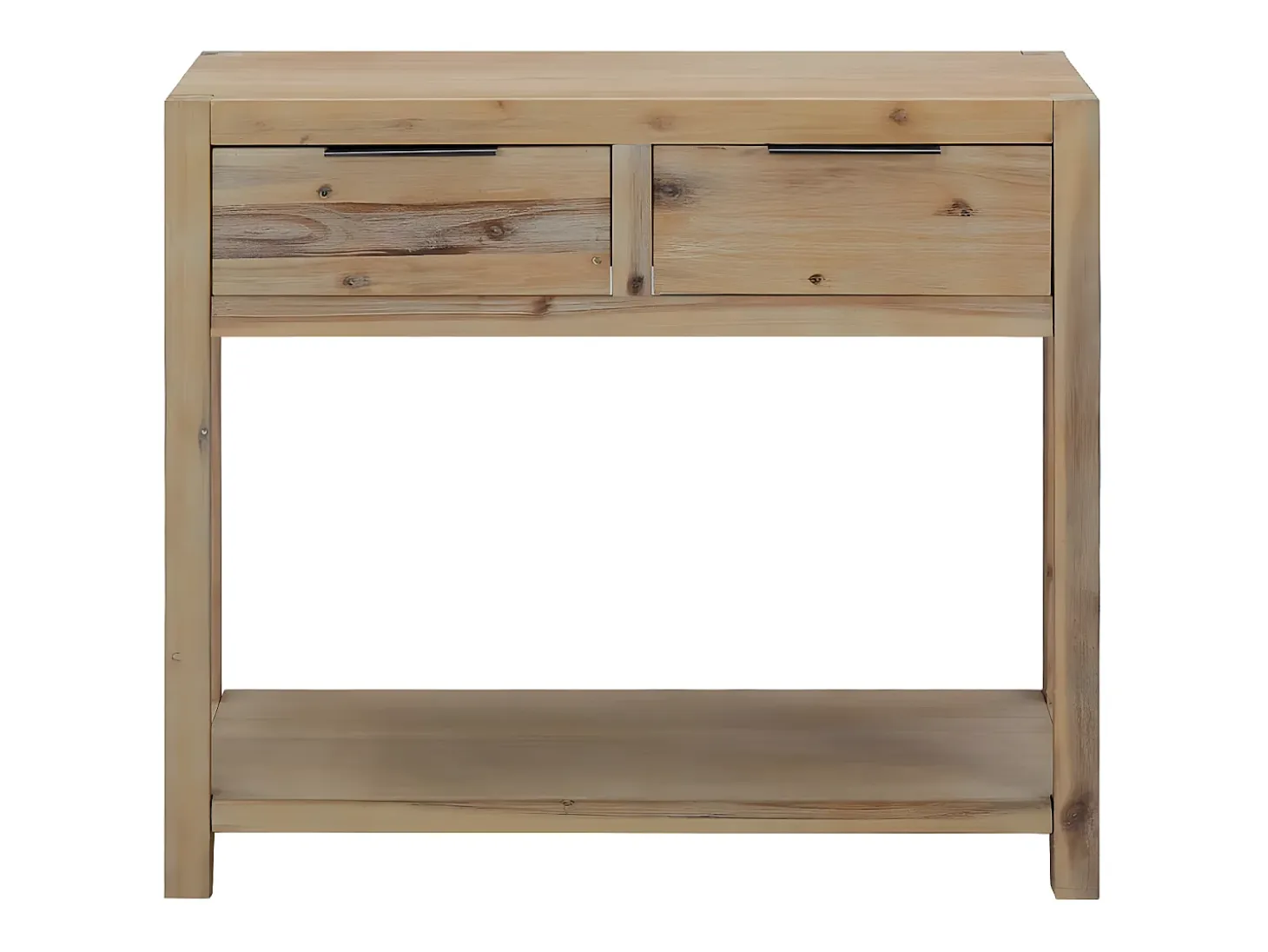 Mesa consola de madera maciza de acacia 82x33x73 cm ES480949