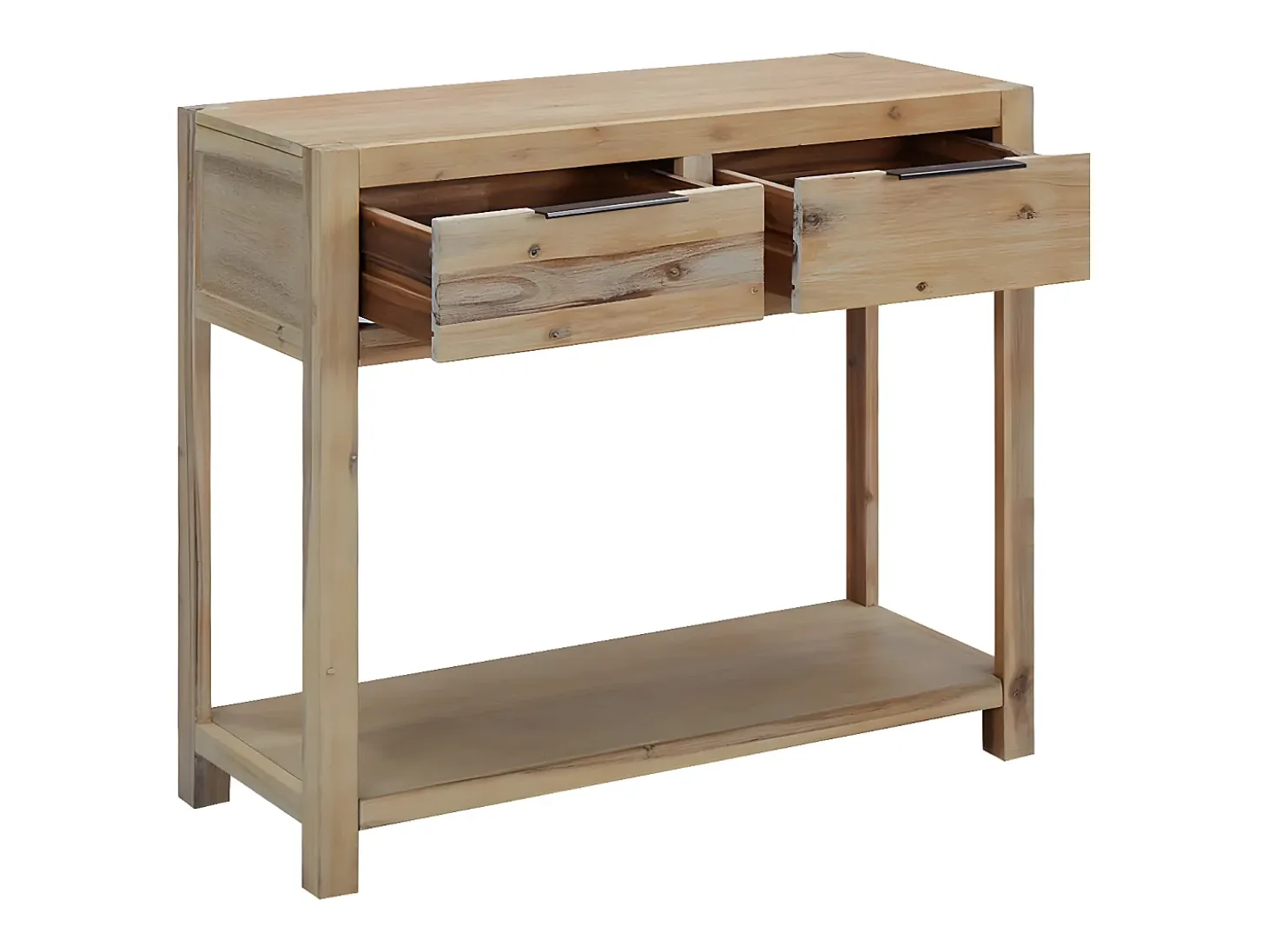 Mesa consola de madera maciza de acacia 82x33x73 cm ES480949