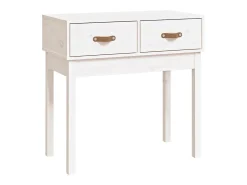 Mesa consola de madera maciza de pino blanco 76,5x40x75 cm ES139175