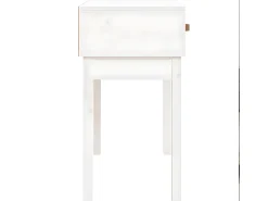 Mesa consola de madera maciza de pino blanco 76,5x40x75 cm ES139175