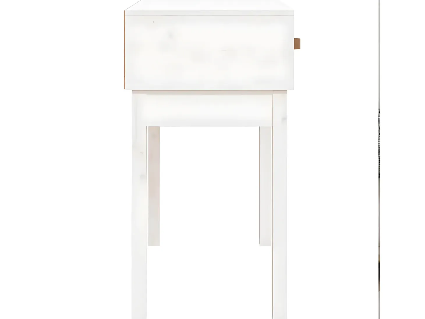 Mesa consola de madera maciza de pino blanco 76,5x40x75 cm ES139175
