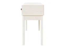 Mesa consola de madera maciza de pino blanco 114x40x75 cm