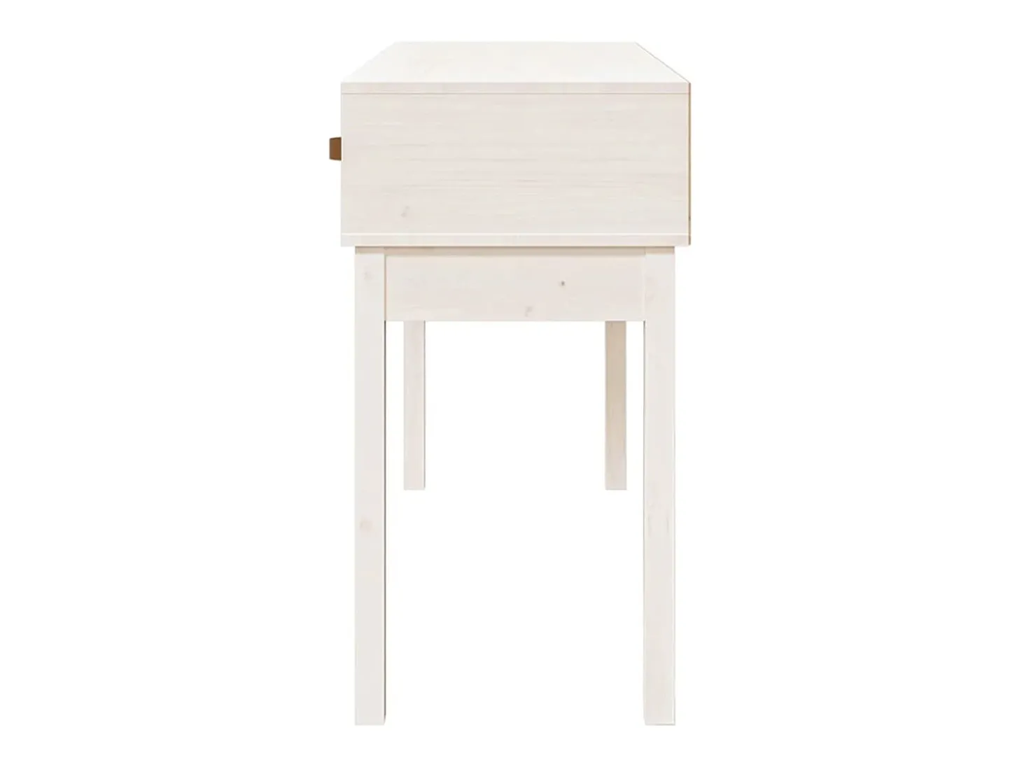 Mesa consola de madera maciza de pino blanco 114x40x75 cm