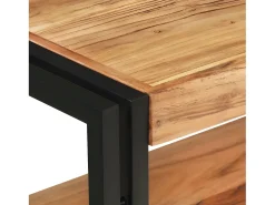 Mesa consola de madera maciza de acacia 150x30x75 cm ES135890