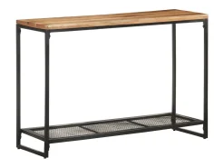 Mesa consola de madera maciza de acacia 110x35x75 cm