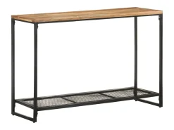 Mesa consola de madera maciza de acacia 110x35x75 cm
