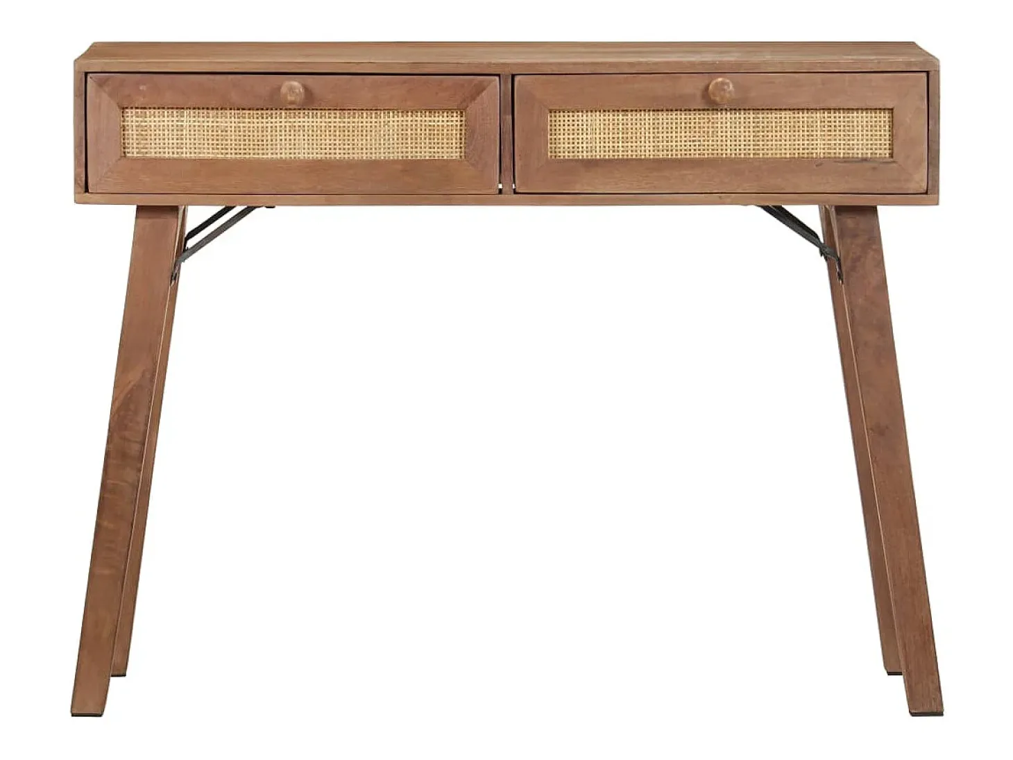 Mesa consola de madera maciza de mango 100x35x76 cm