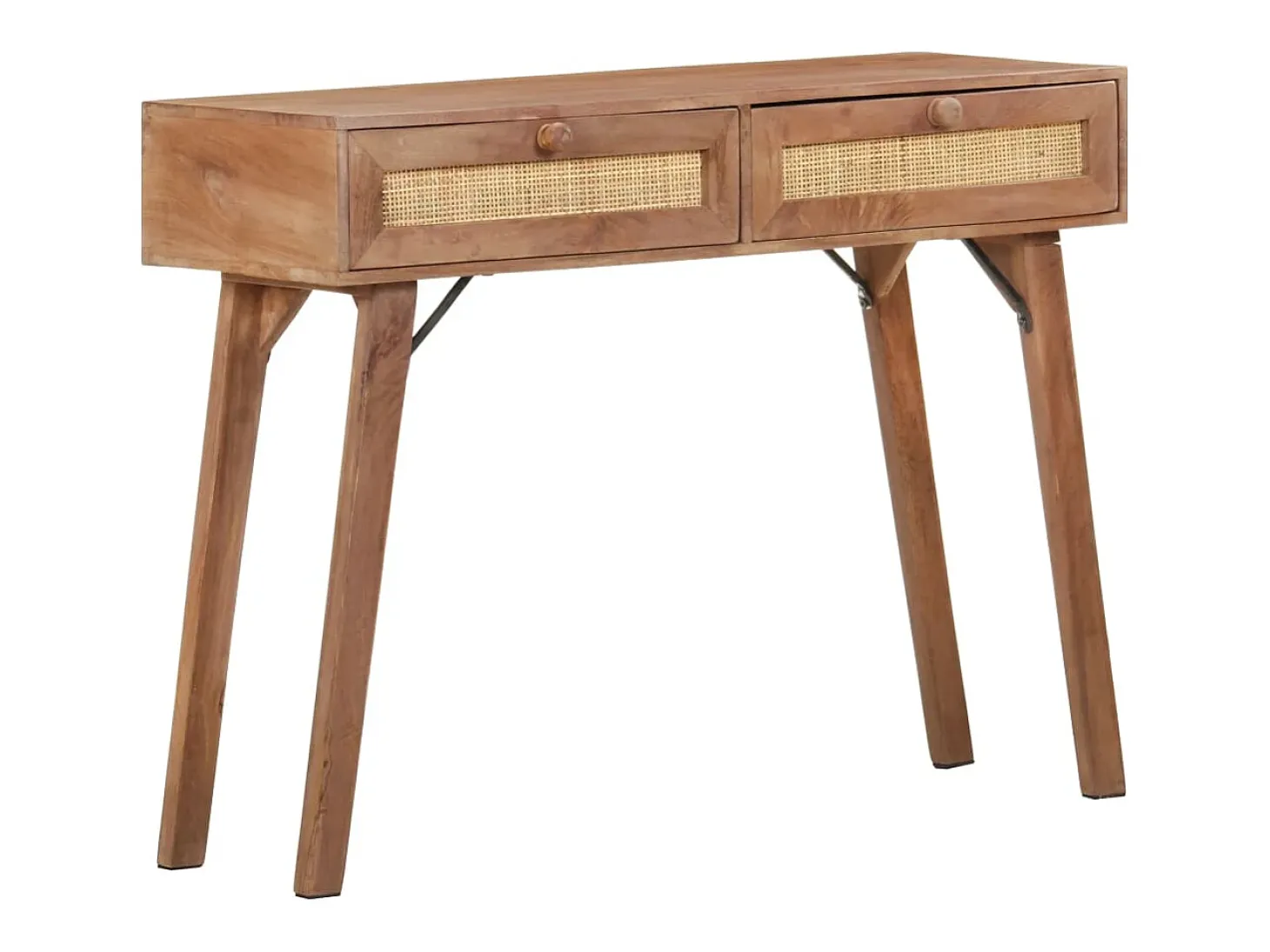 Mesa consola de madera maciza de mango 100x35x76 cm