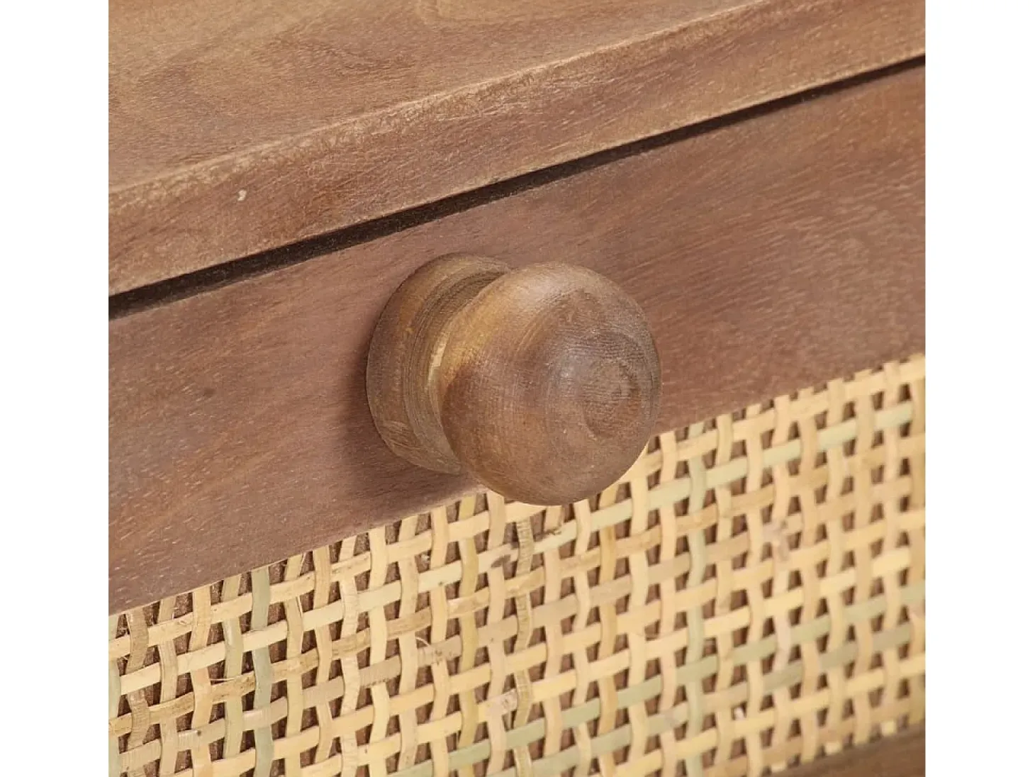 Mesa consola de madera maciza de mango 100x35x76 cm