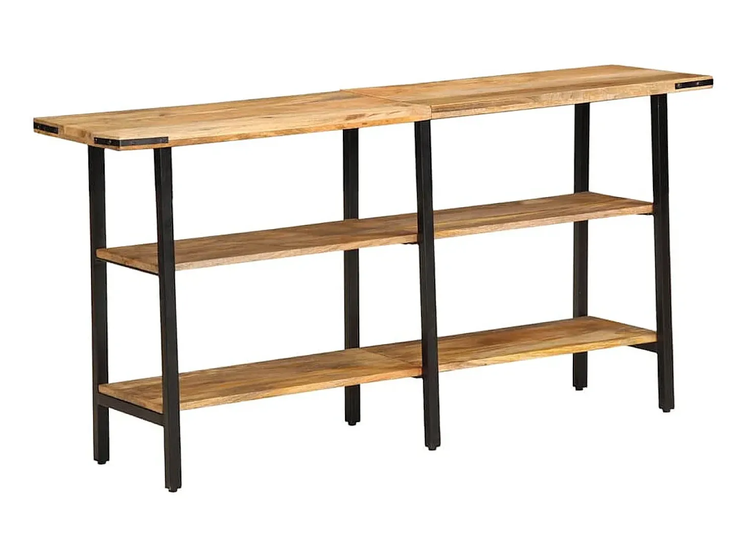 Mesa consola de madera maciza de mango 140x35x70 cm
