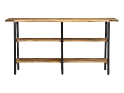 Mesa consola de madera maciza de mango 140x35x70 cm